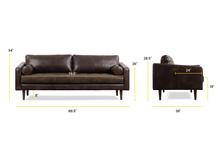 Load image into Gallery viewer, Madagascar Cocoa/Sloped Armrest, dimensions
