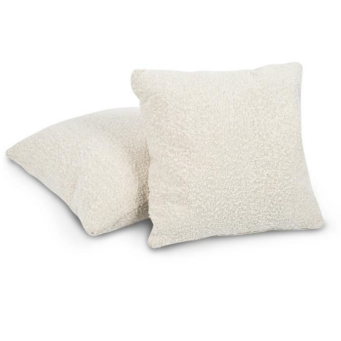 Crema White Boucle/Set of 2