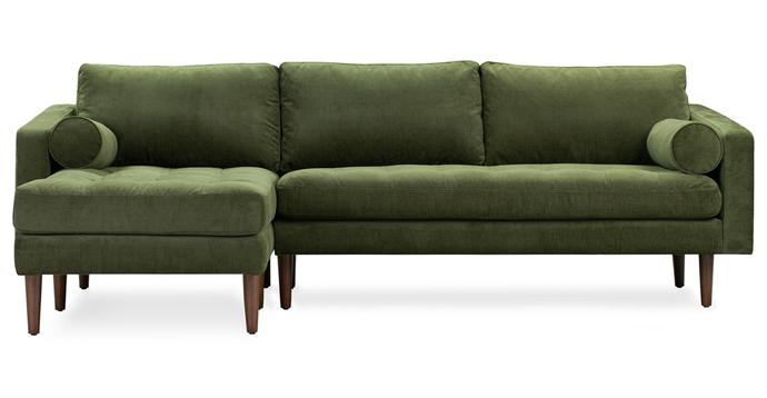 Distressed Green Velvet