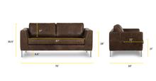 Load image into Gallery viewer, Brown Stone/Brushed Silver, dimensions
