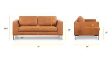 Load image into Gallery viewer, Cognac Tan/Brass, dimensions

