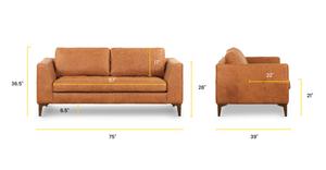 Cognac Tan/Walnut, dimensions