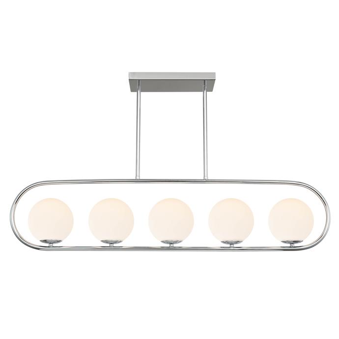 Chrome/Frosted Modern Chandelier