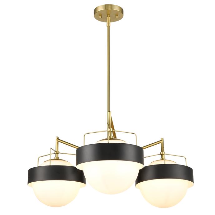 Black/Brushed Brass/White
