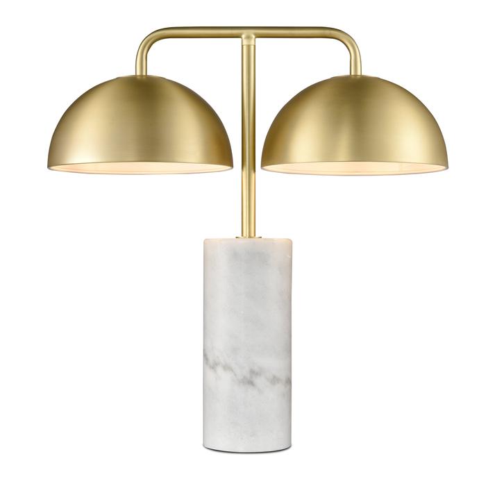 White/Brushed Brass