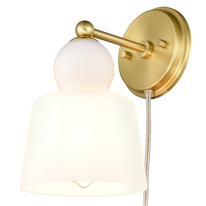Brushed Brass/White