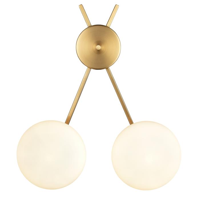 Brushed Brass/White